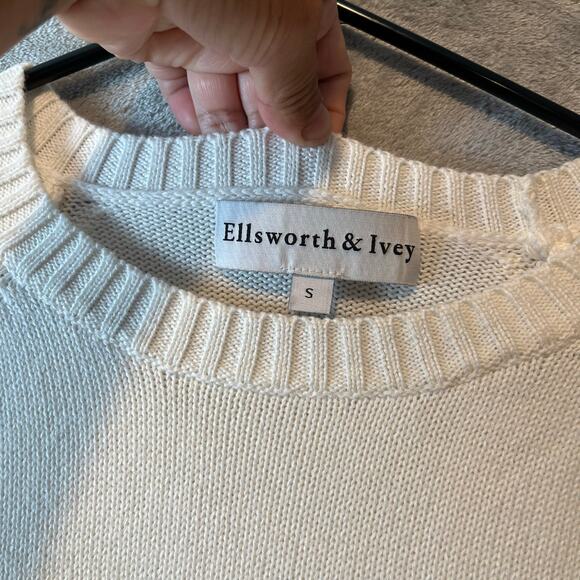 Ellsworth &‎ Ivey Blond Genius Crew Neck Sweater Cream Small Nantucket Preppy - Picture 5 of 5